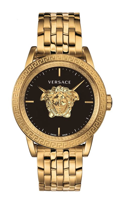 versace green gold watch|black and Gold Versace watch.